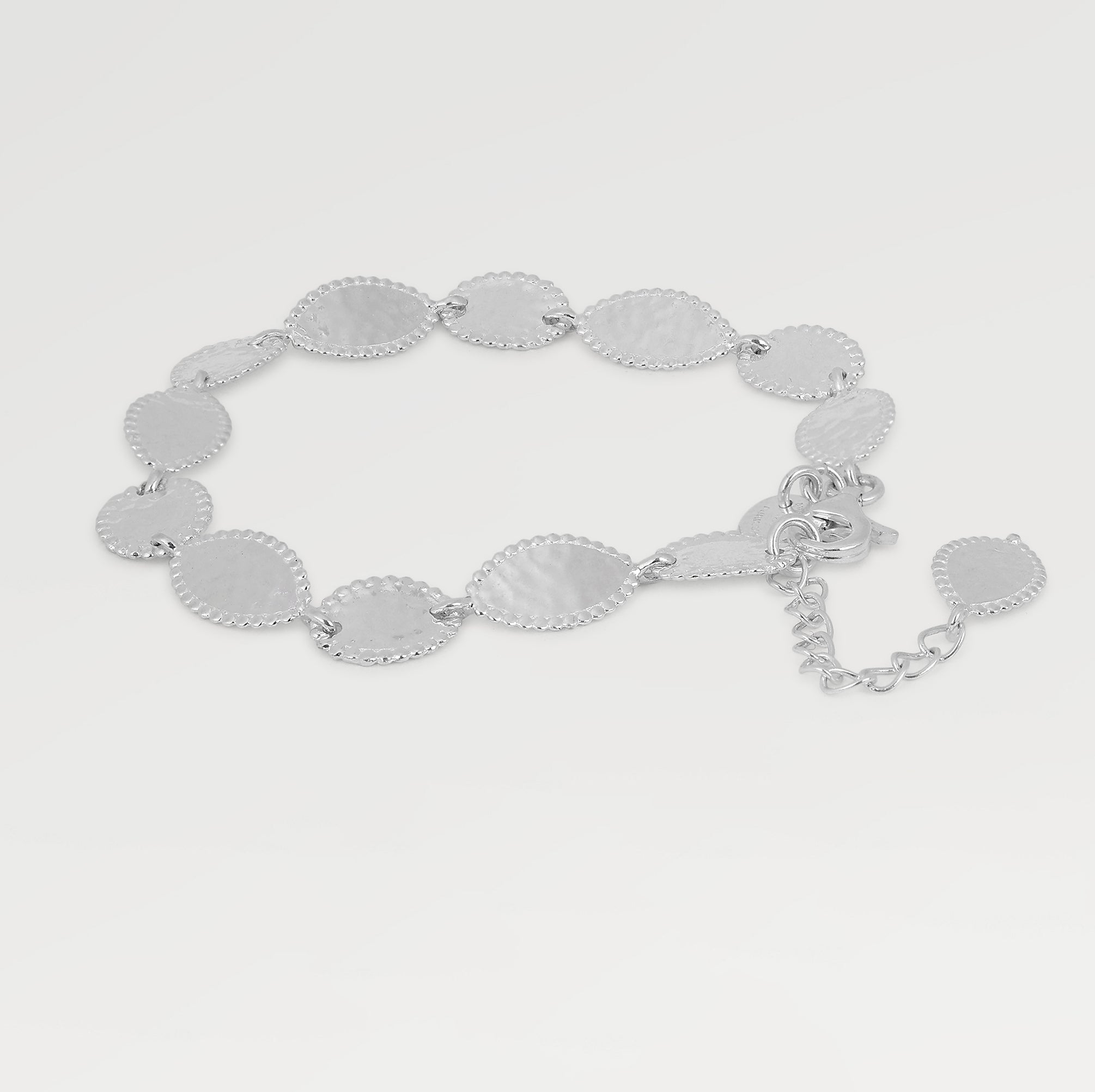 High Polish Plain Oval & Marquise Disk Bracelets