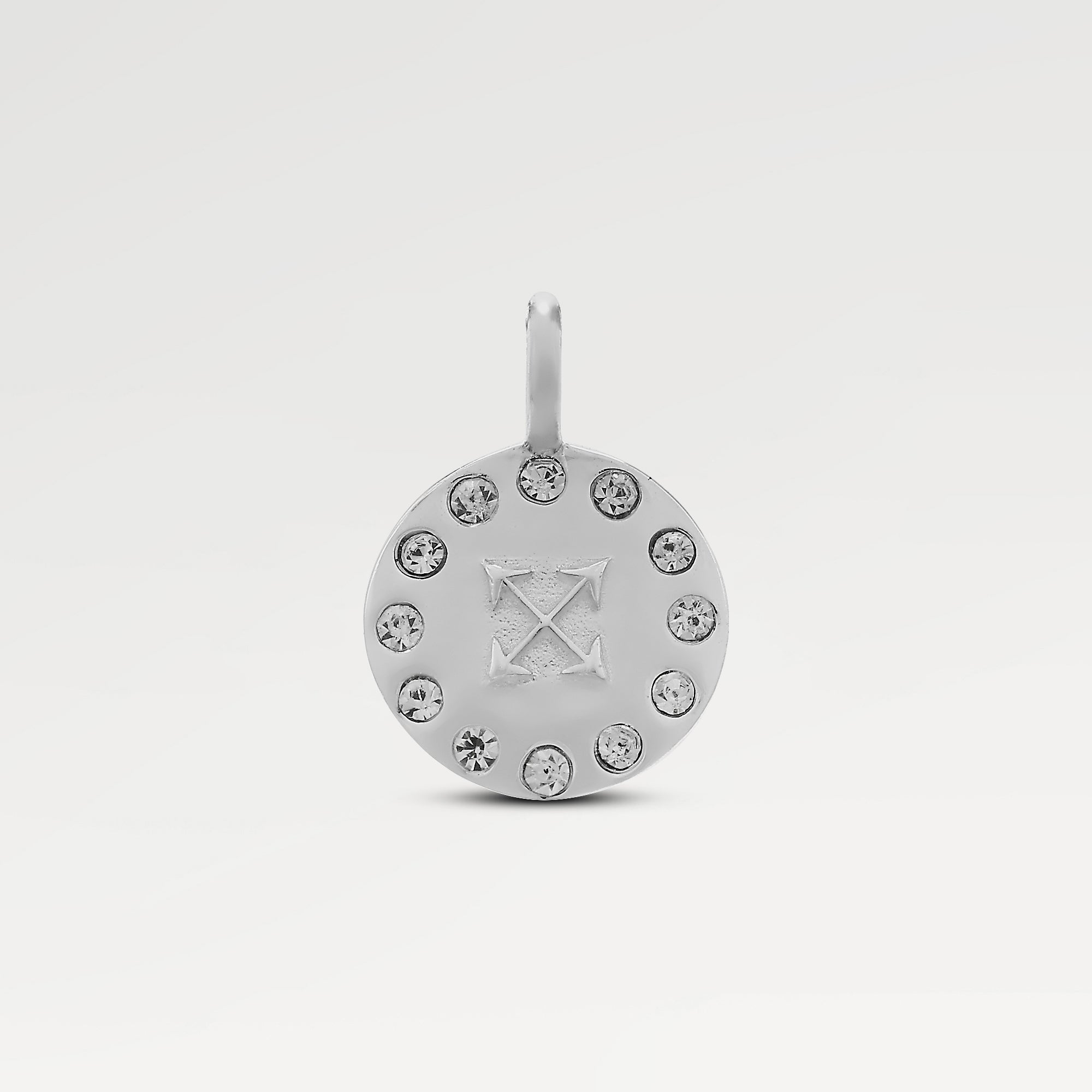 Ivy Silver Plated Chaton Crystal  Pendant