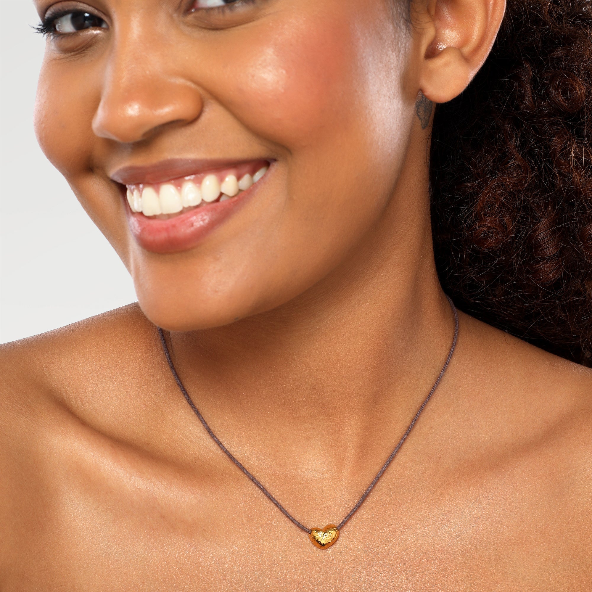 Lucy Hammered Heart Necklace