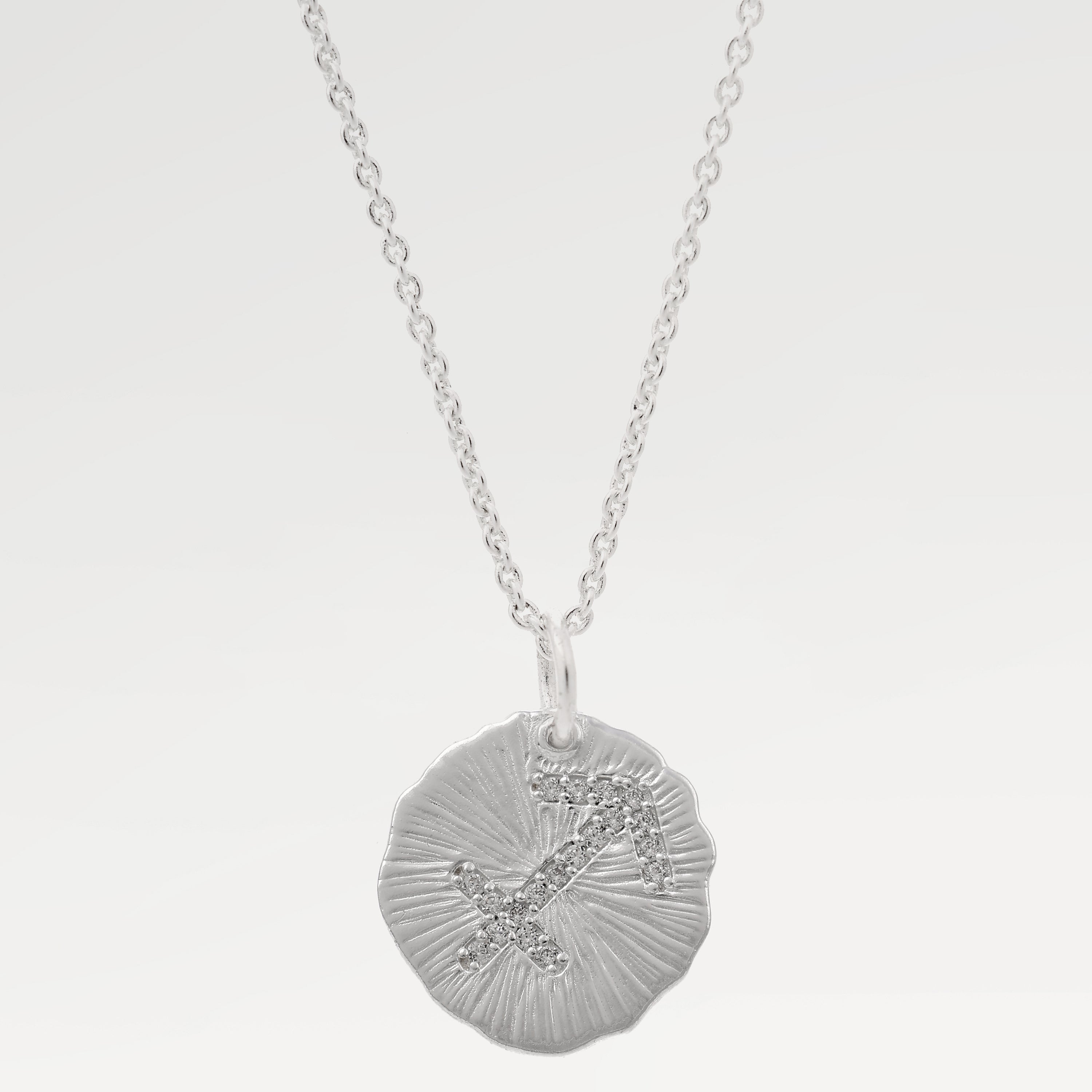 Mia Pave CZ Sagittarius Zodiac Necklace