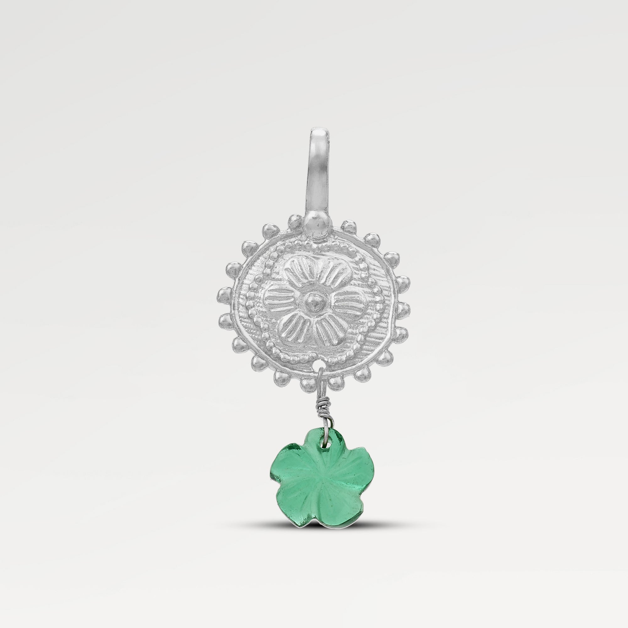 Grace Carved Flower Crystal Pendant