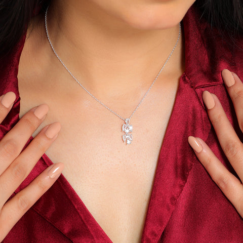 Nyra Silver Zirconia Necklace