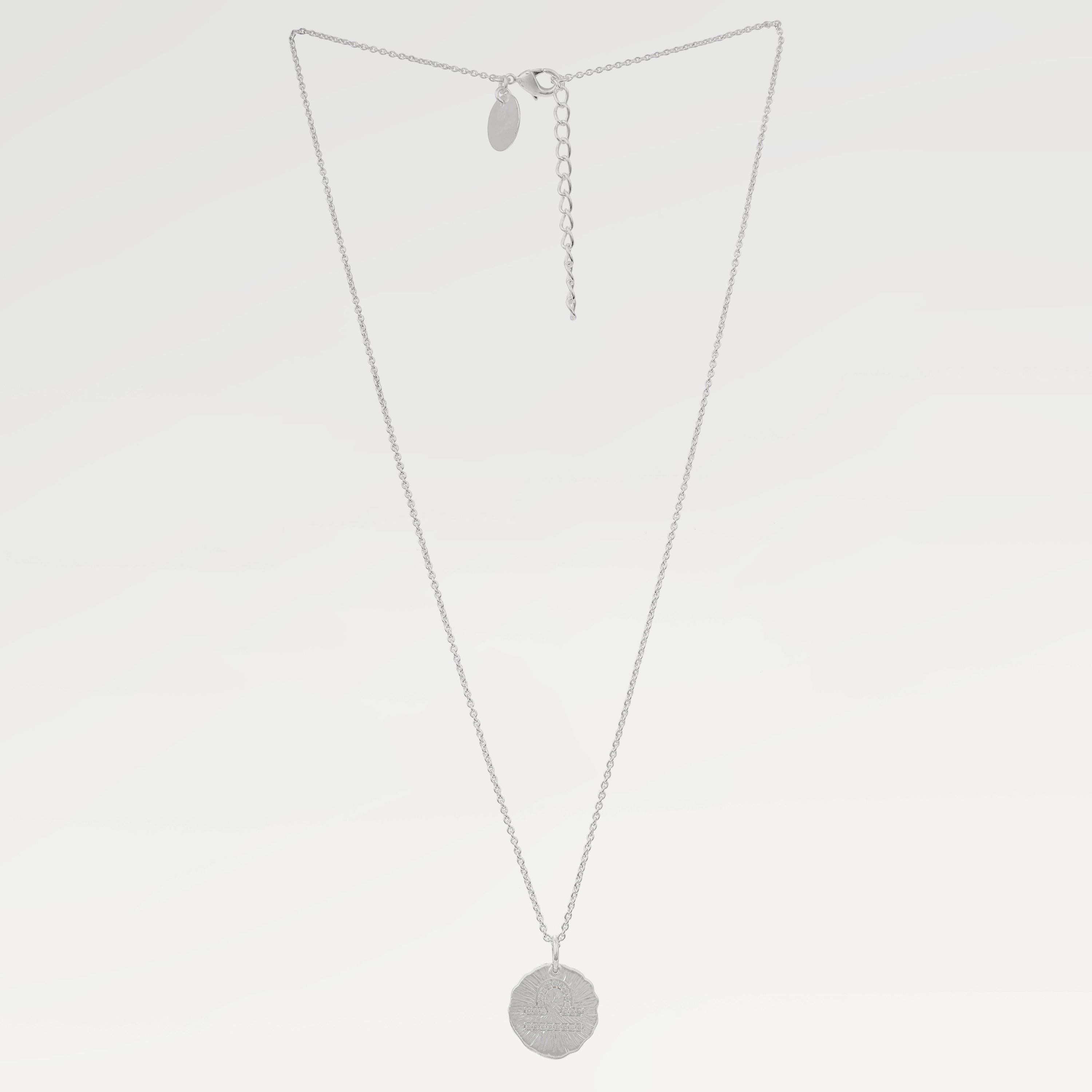 Grace Pave CZ Libra Zodiac Necklace