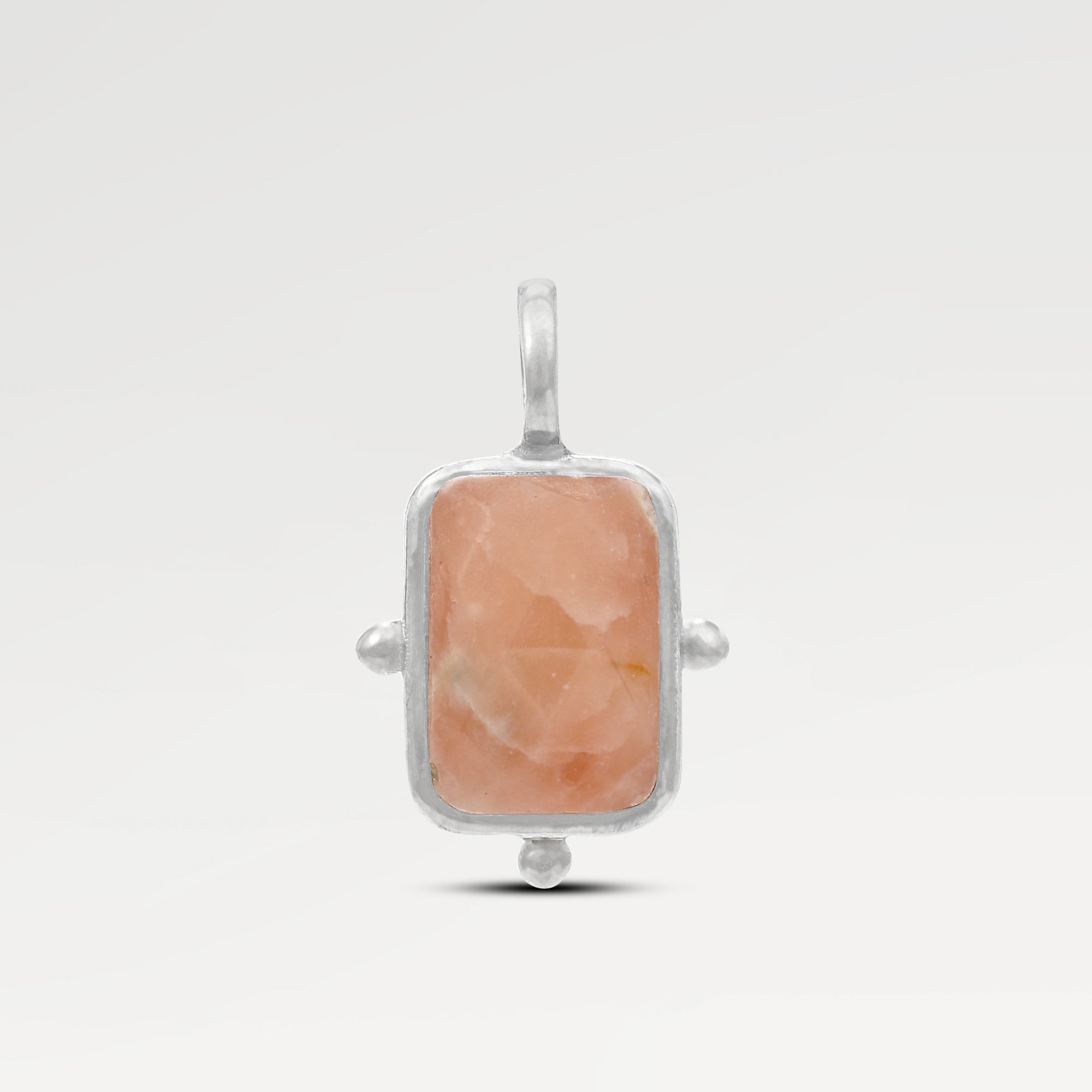 Nora Peach Aventurine Octagon Pendant