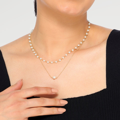 Seya Silver Pearl Necklace