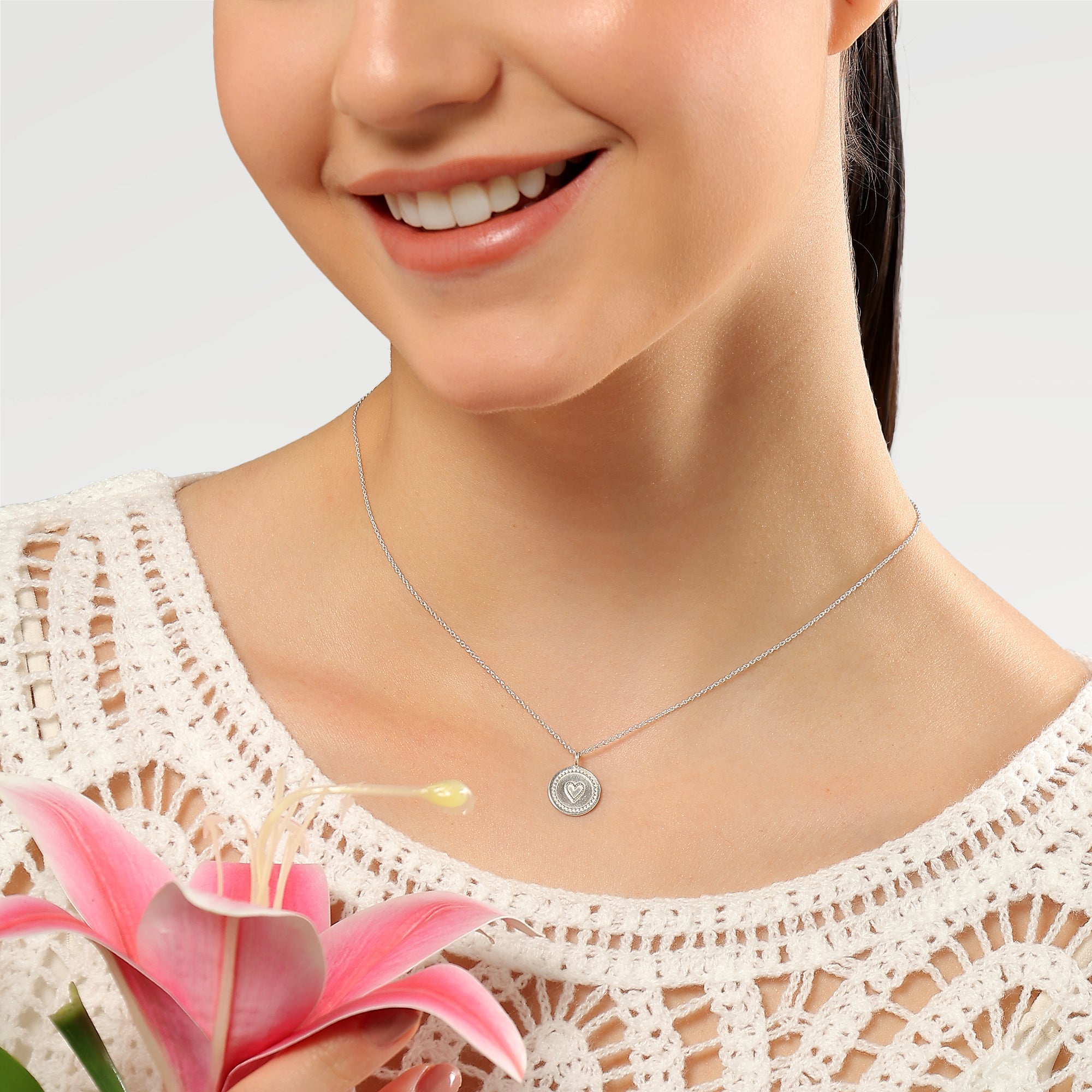 Zoe Round Heart Pendant