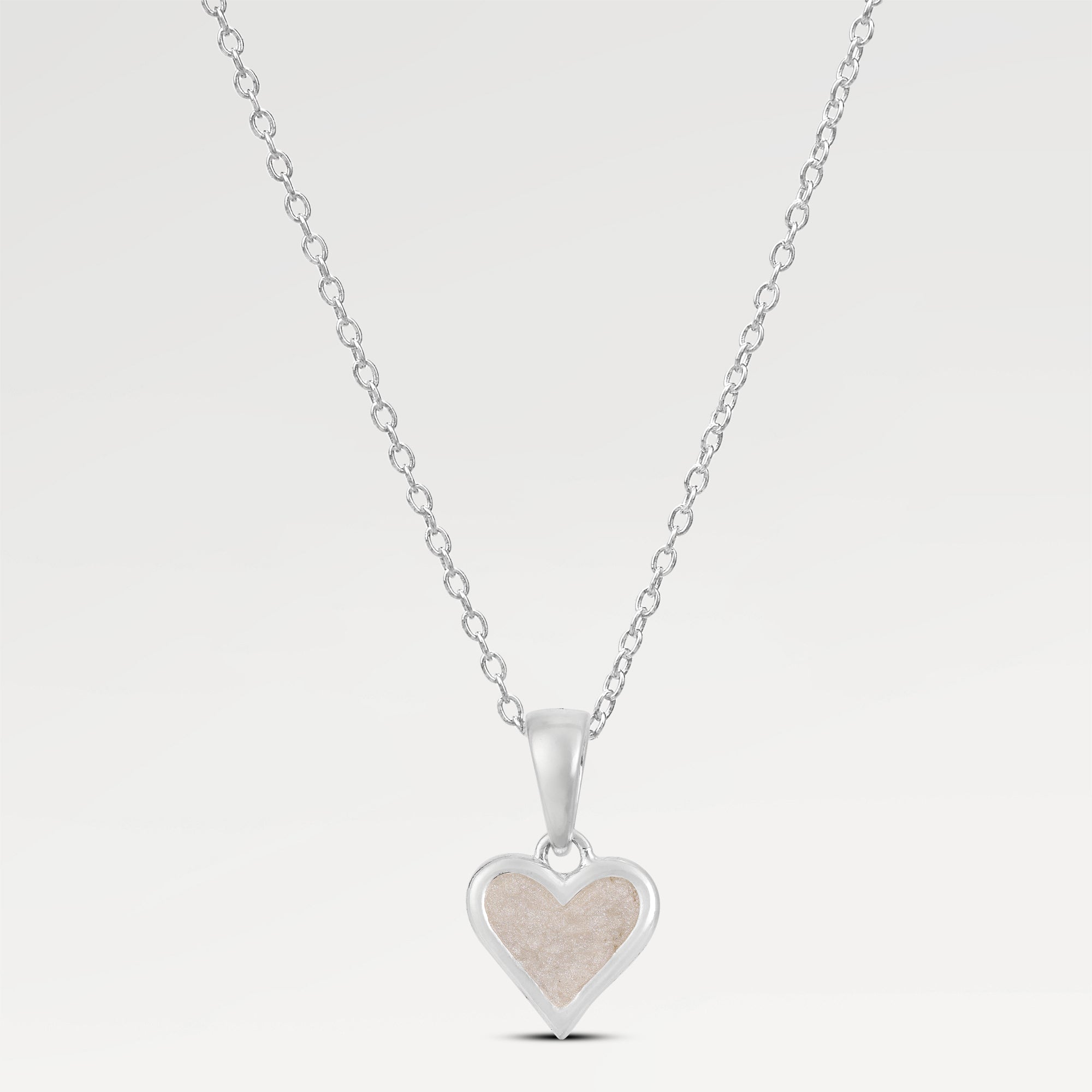 Zoe Silver Plated Enamel Pearl Heart Pendant