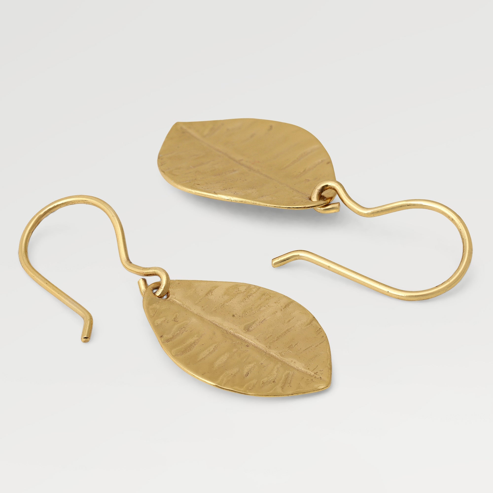 Grace Hammered Leaf Earrings
