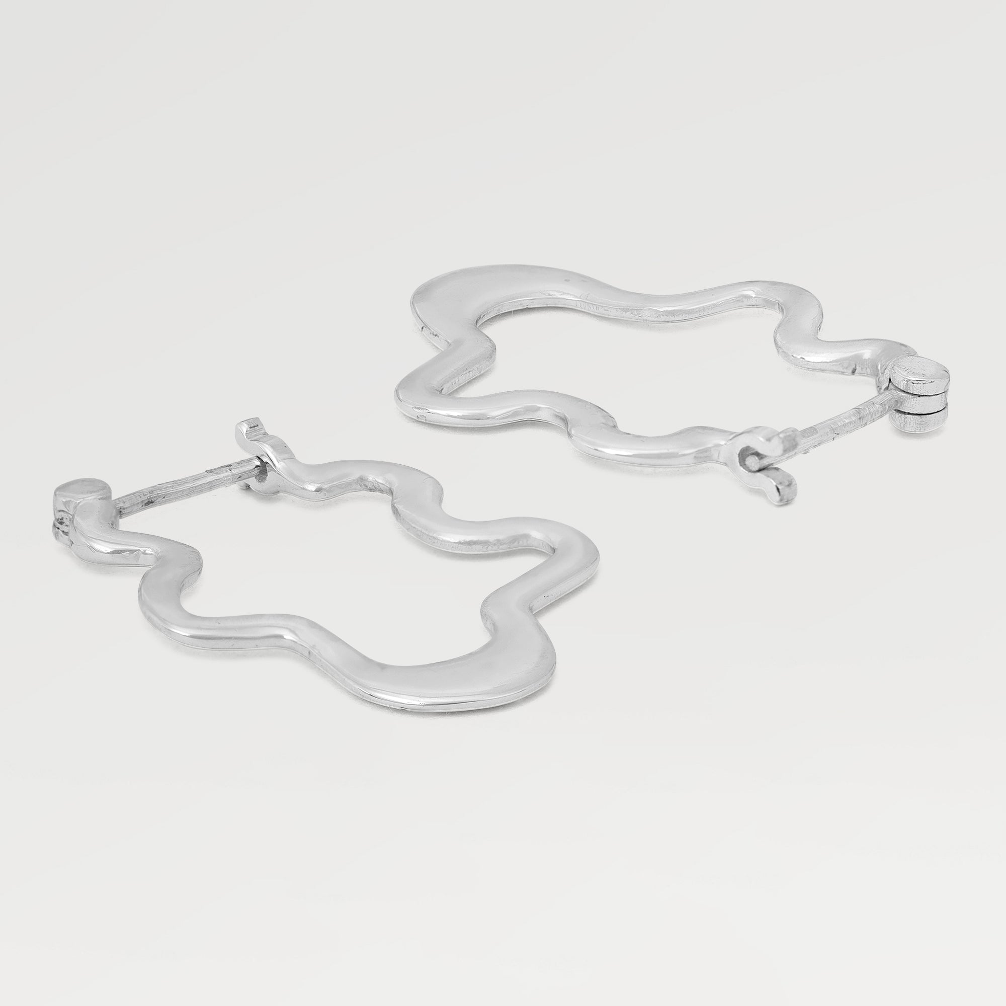 Nora Organic Shape Huggies Earrings