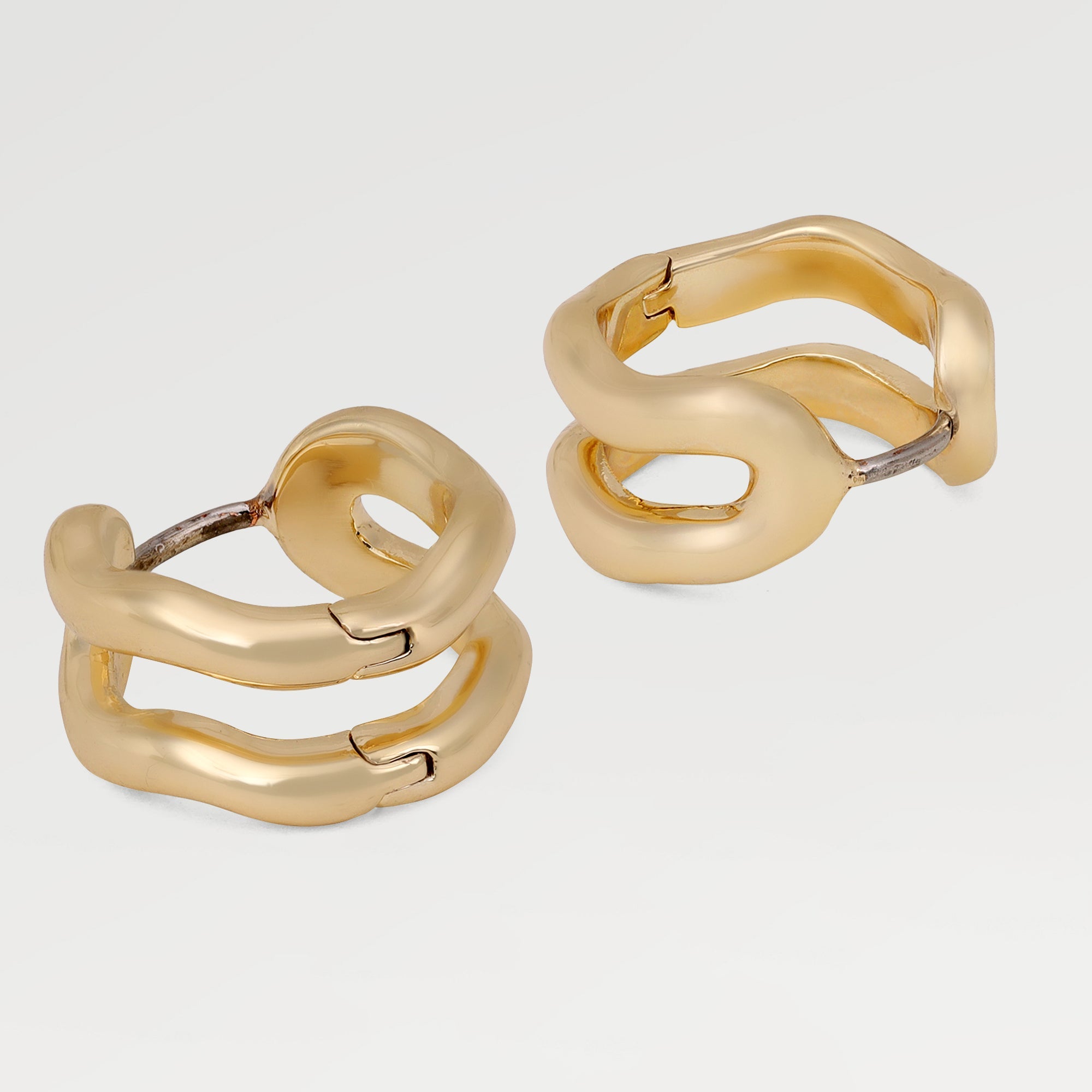 Zoe Gold Plated Minimal Huggies Earrings