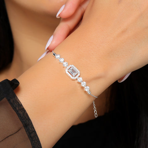 Aris Silver Zirconia Bracelets