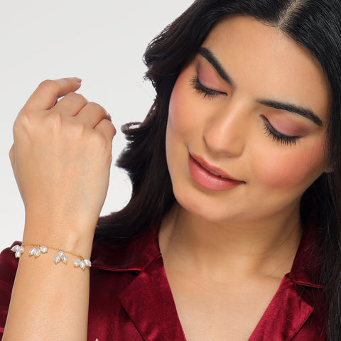 Iren Silver Pearl Bracelets