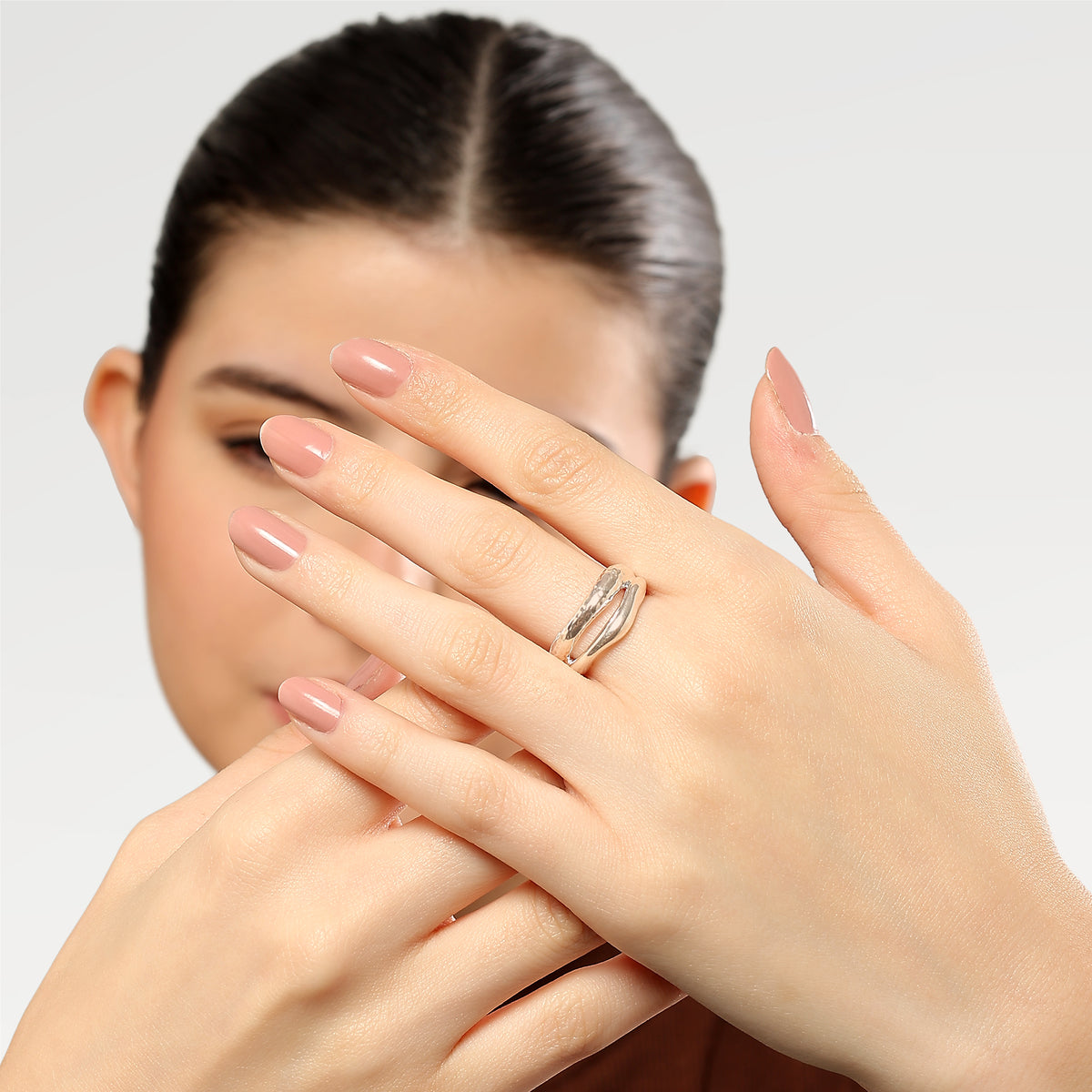 Zoe Hammered Texture Band Ring