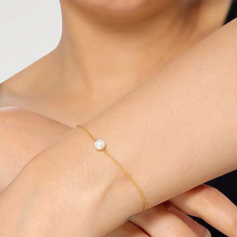 Esha Silver Pearl Bracelets