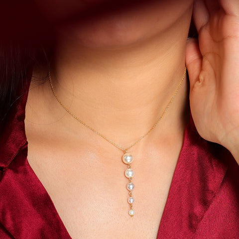 Oyra Silver Pearl Necklace