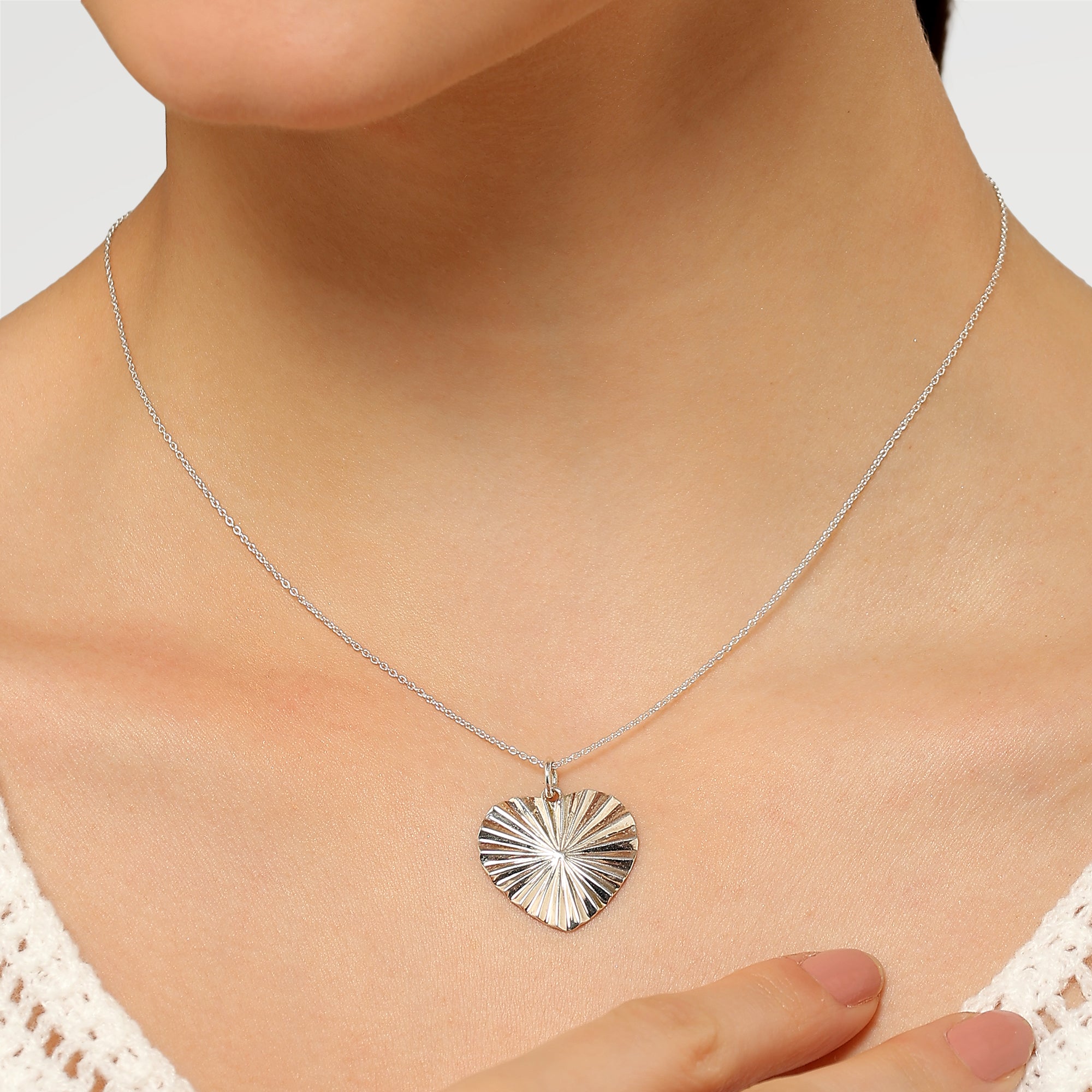 Mia Diamond Cut Heart Pendant