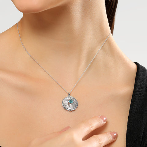Lila Silver Topaz Pendant