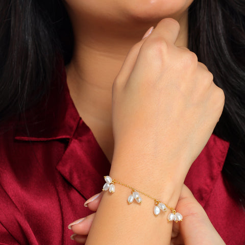 Iren Silver Pearl Bracelets