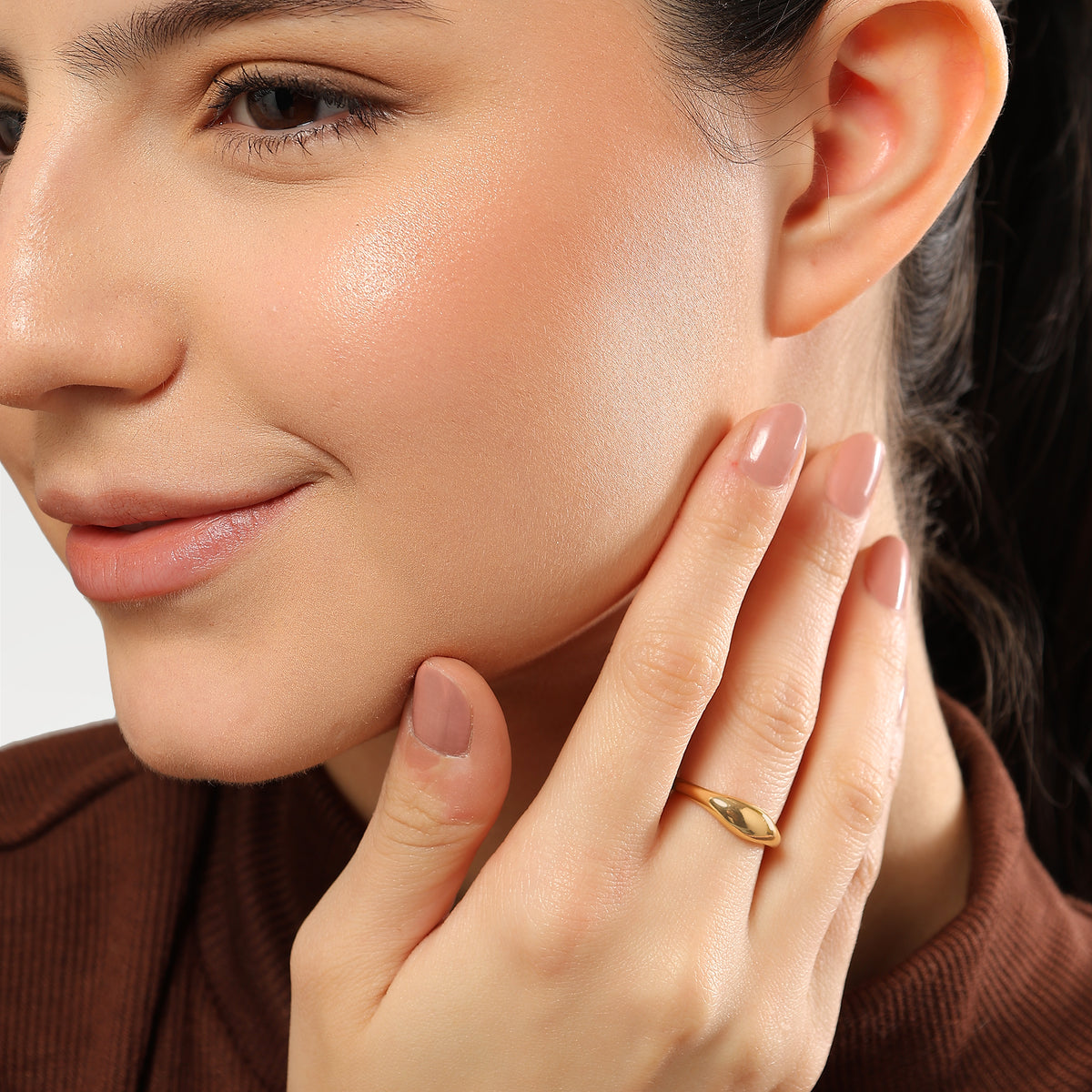 Grace Two Tone Organic Shape Ring
