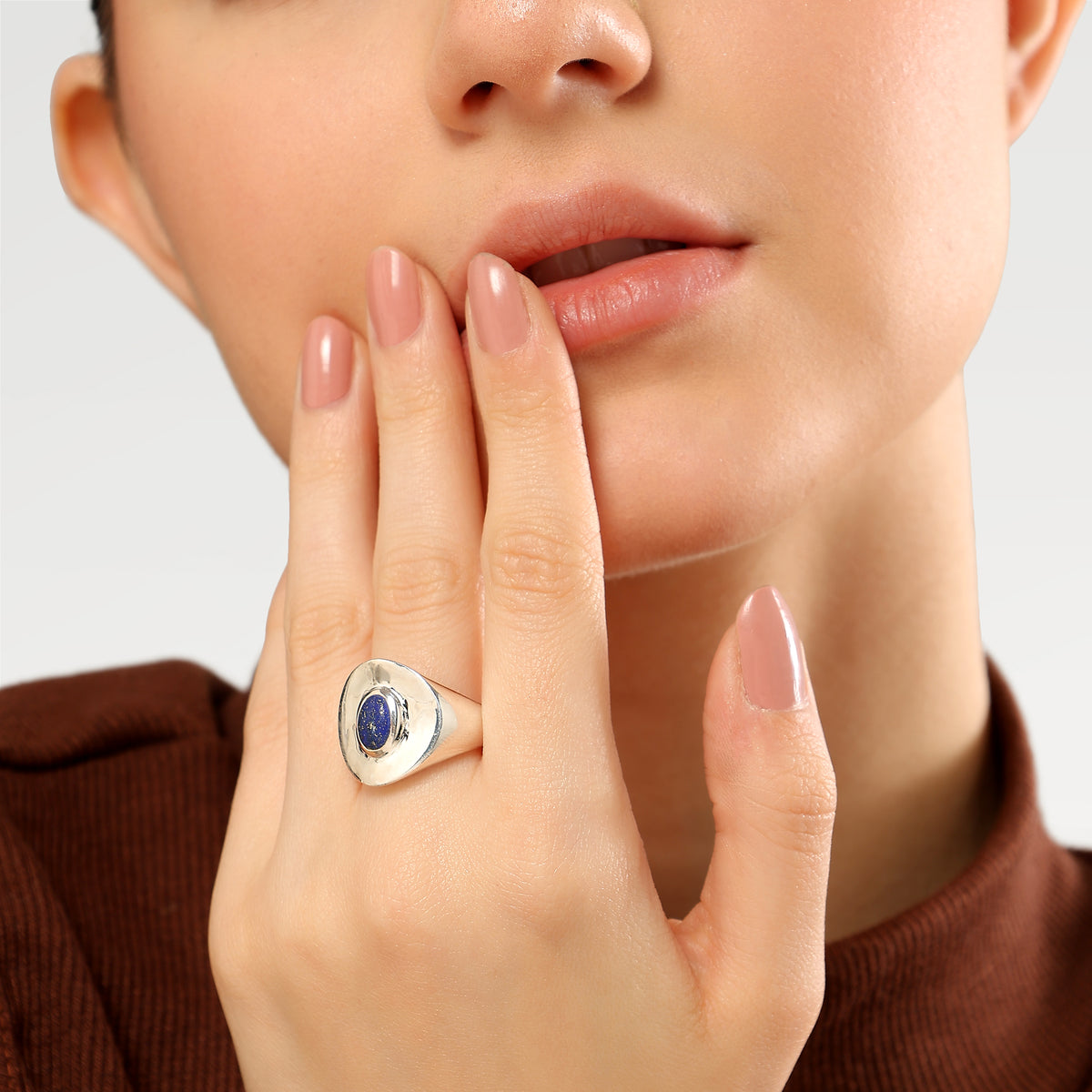 925 Sterling Silber Klassisch Eleganter Ring mit Tansanit Cubic Zirkon und Multi Steinen