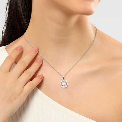 Ava Silver Crystal Pendant