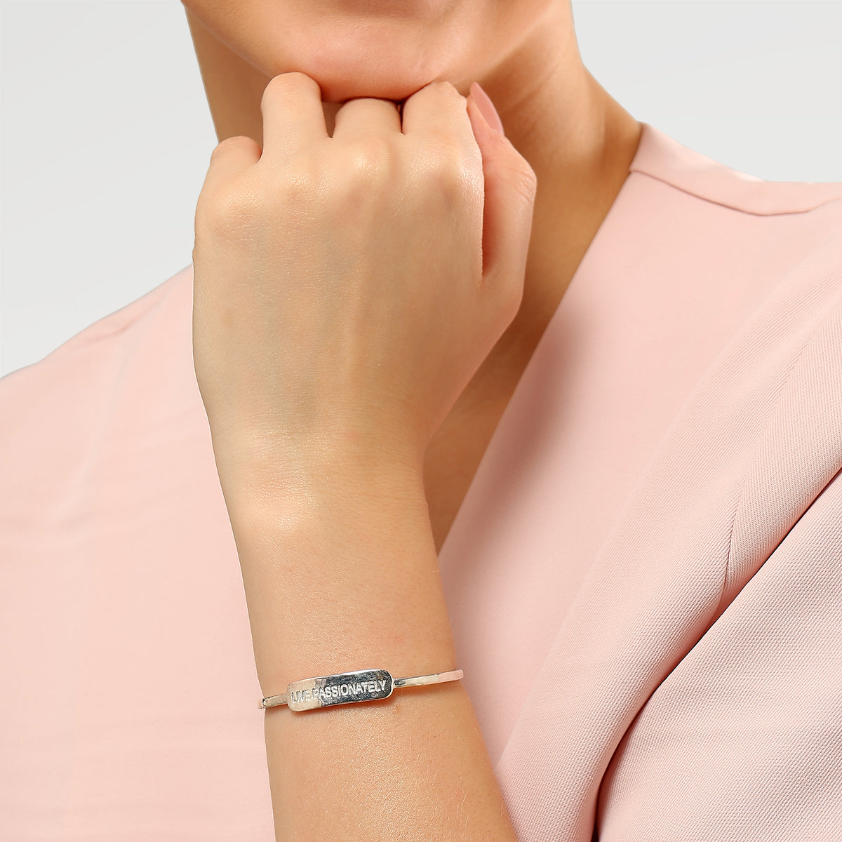 Lily Hammered Plain Cuff Bangle