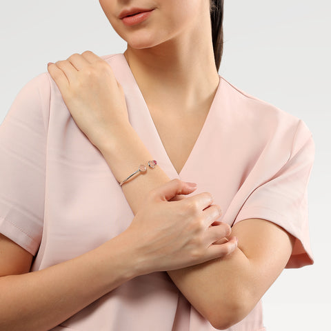 Lena Silver Quartz Bangle