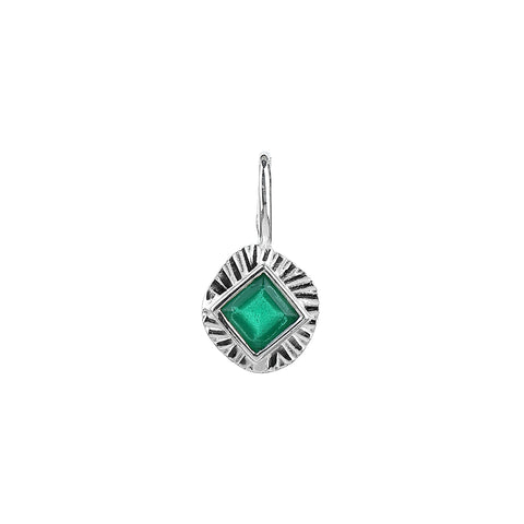 Anna Sterling Silver Emerald Pendant