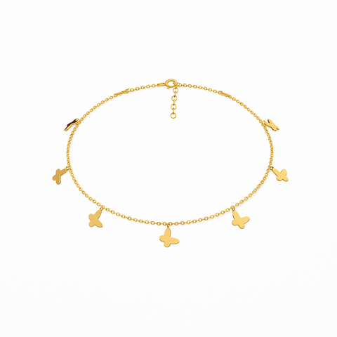 Akoa Silver Butterfly Anklet