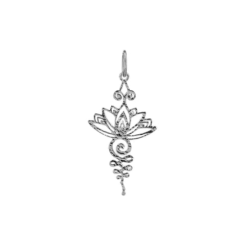 Luna Sterling Silver Elegant Floral Pendant