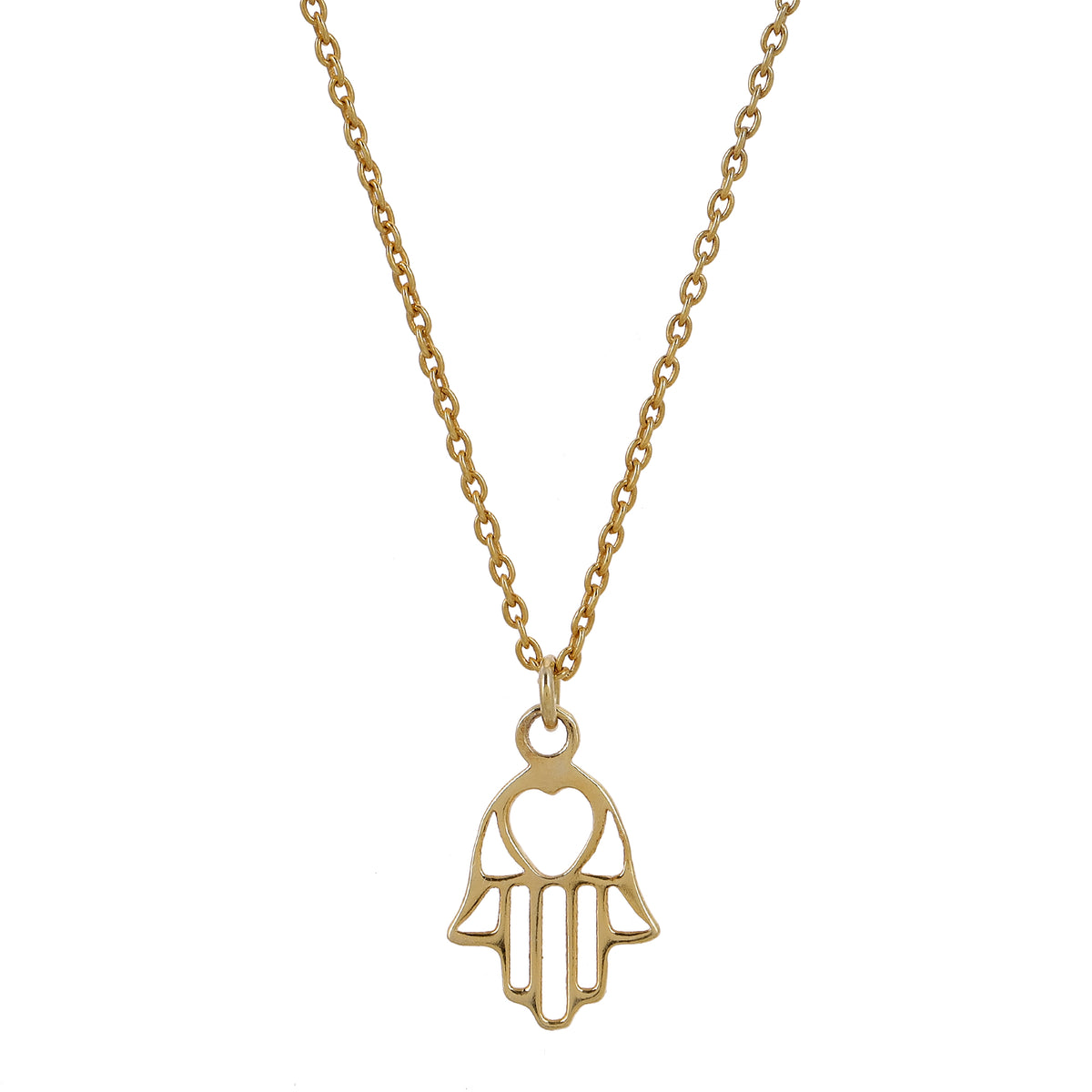 Zoe Sterling Silver Hamsa Heart  Necklace