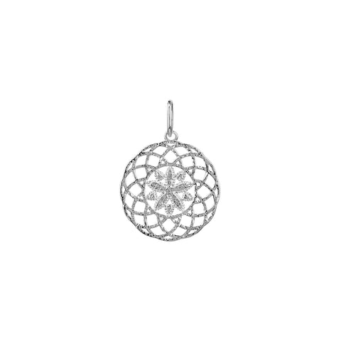 Zoe Sterling Silver Elegant Floral Pendant