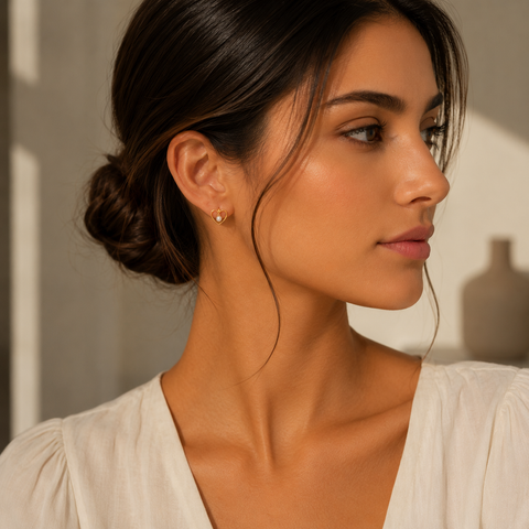 Oana Silver Pearl Earrings