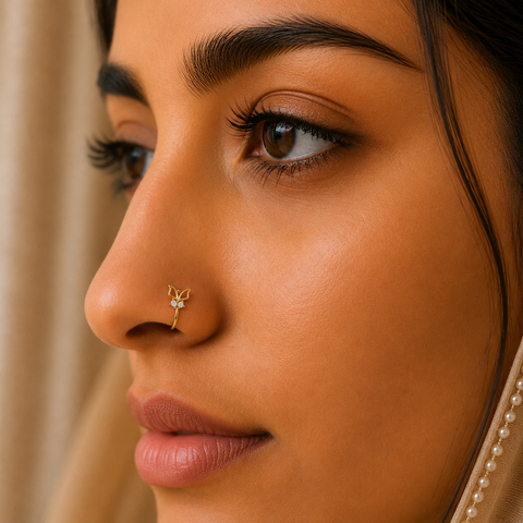 Aqra Silver Nose Pin