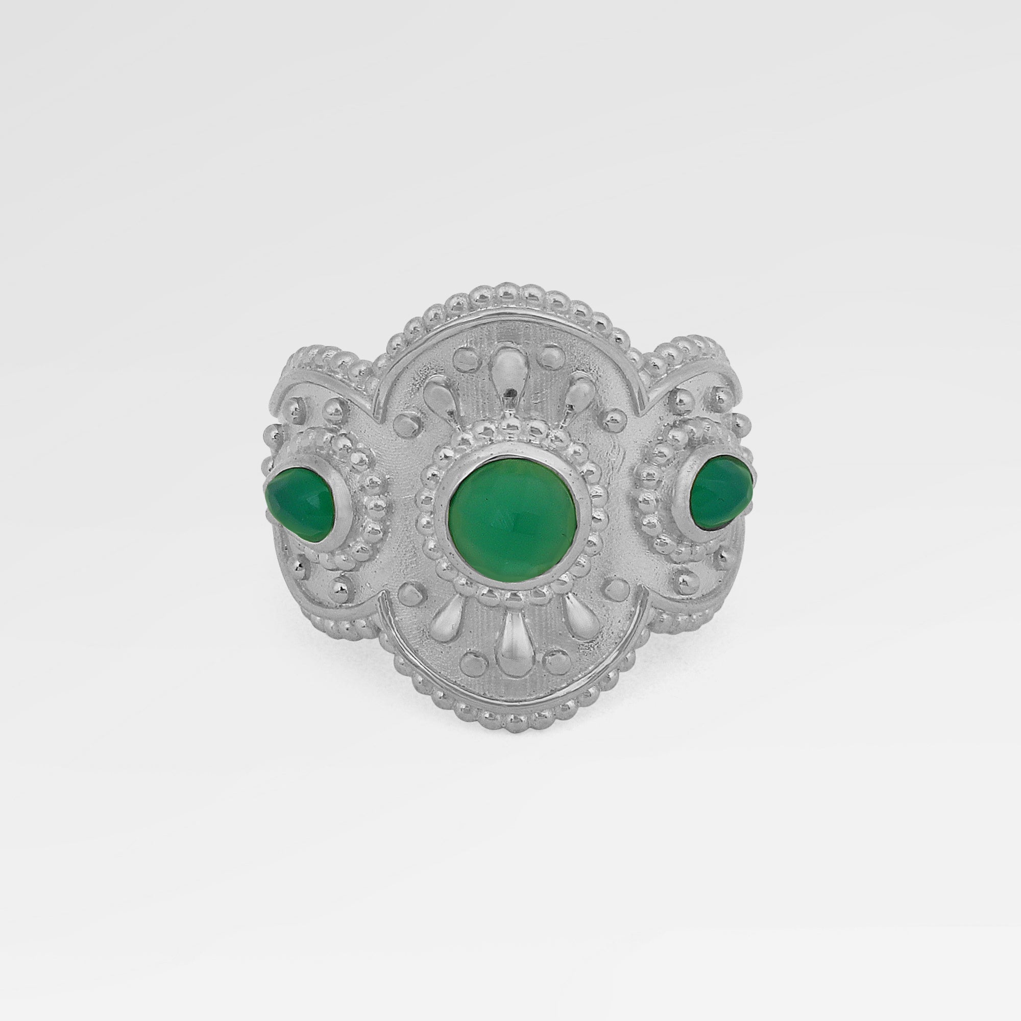 Ruby Yellow Gold Plated Emerald Crystal Ring