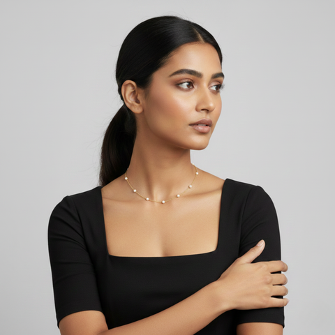 Joe Silver Pearl Necklace
