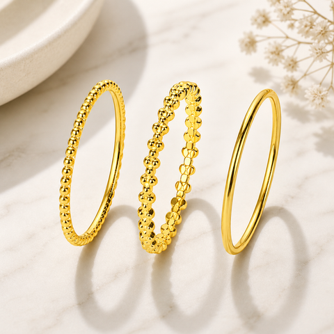 Lucy Silver Adjustable Ring Set