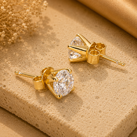 Izea Silver Stud Earrings