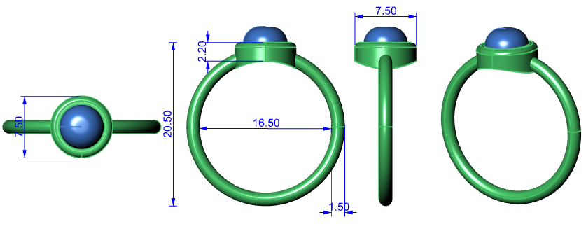 Lily Sterling Silver Cab Green Aventurine Ring
