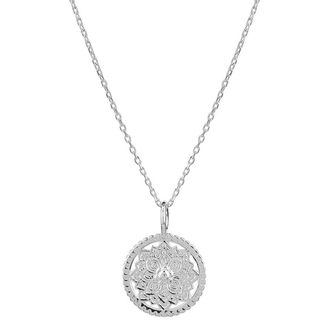 Ella Silver Floral Pendant
