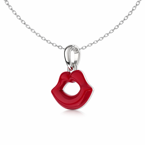 Elya Silver Enamel Necklace