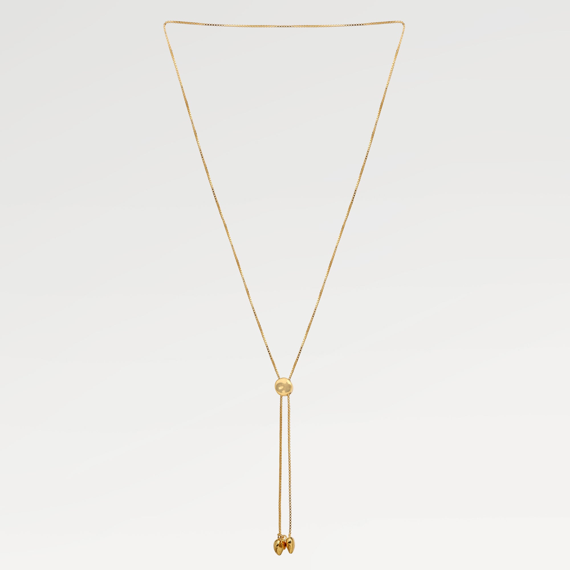 Zoe Yellow Gold Plated Silver Slider Necklace