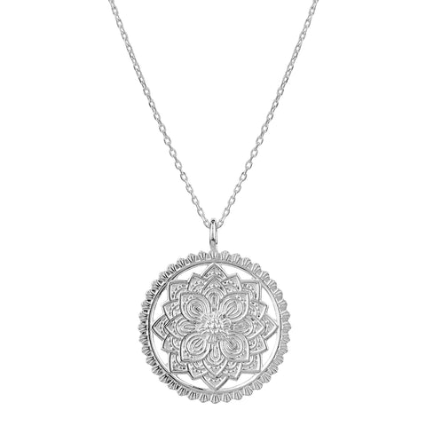 Mavi Silver Floral Pendant