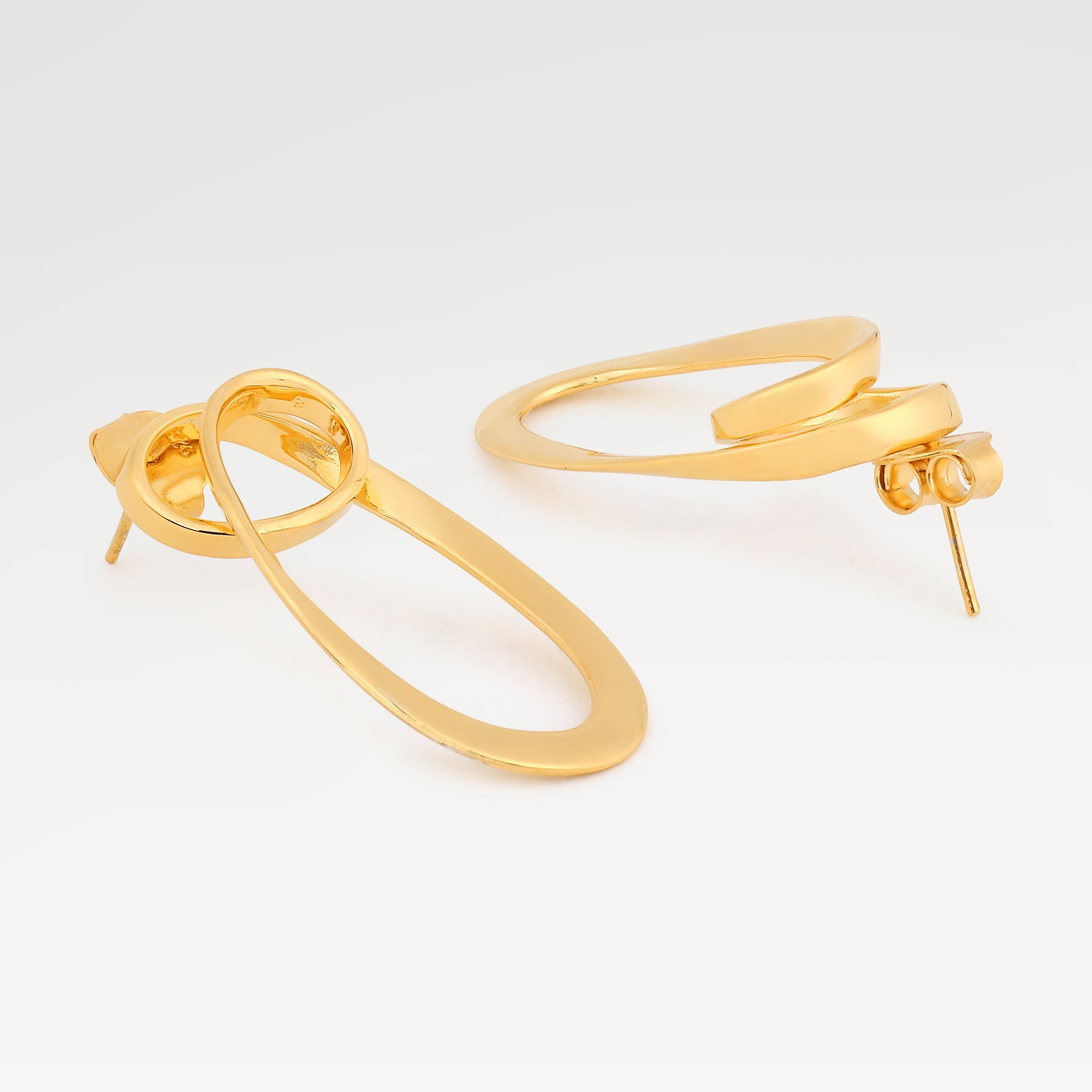 Ivy Gold Plated Champagne Quartz Earrings Set