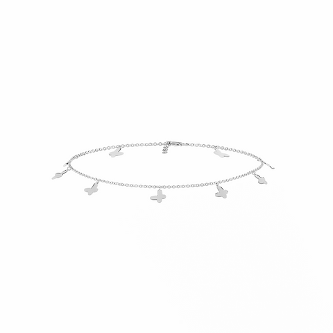 Akoa Silver Butterfly Anklet