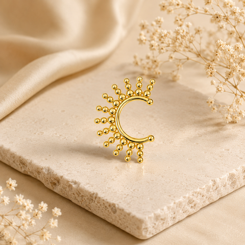 Afia Silver Nose Pin