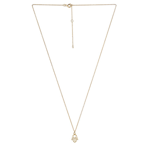 Zoe Sterling Silver Hamsa Heart  Necklace