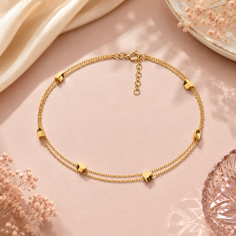 Miva Silver Anklet