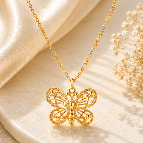 Ava Silver Butterfly Pendant