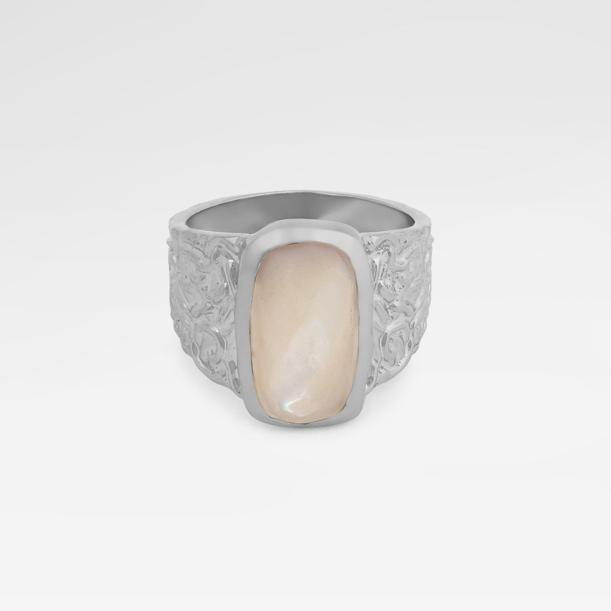 Grace Yellow Gold Plated Cushion Shell Ring